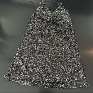 Lulu black sequin dress NWT force of fashion sz small open back